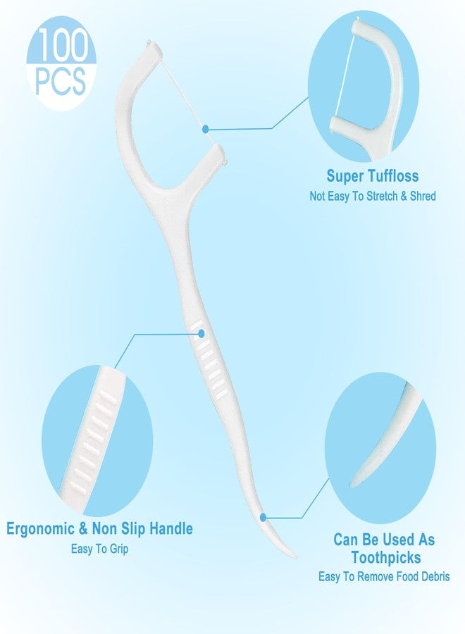 Eyxformula 100 Count Individually Wrapped Floss Picks – Travel Size Toiletries Dental Flossers for Daily Teeth Cleaning, Oral Care, Fresh Breath, Single Floss Sticks for Guest Bathroom, Hotel, Wedding - Image 2